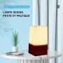 Lampe Veilleuse 7 Couleurs & Caméra Espion Wifi HD 1080P, Audio Bidirectionnel