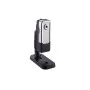 Mini caméra espion métal argent ultra-compacte avec détection de mouvement