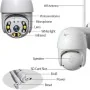 Caméra de surveillance rotative IP Wifi 1080P avec vision nocturne